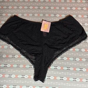 Savage X Fenty Black Back to the Boudoir shorts